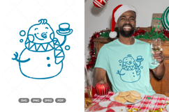 Cute Snowmen Doodle SVG and Clipart Product Image 1
