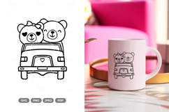 Valentine Bear SVG &amp; Clipart Product Image 1