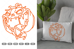 Monster Pumpkin SVG &amp; Clipart Product Image 1