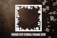 Paper cut Floral Photo Frame SVG Cricut,Silhouette Craft Product Image 1