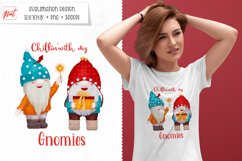 Chillin with my gnomies Christmas sublimation design PNG Product Image 1