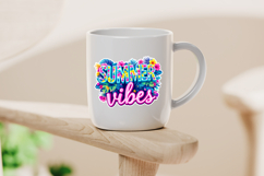 Summer Vibes Neon Tropical Flower Clipart PNG Product Image 4