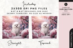 Christmas Snowy Animal Dog Tumbler Wrap PNG Sublimation Product Image 2