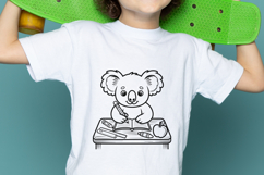 Cute School Koala Student SVG PNG Product Image 3