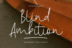 Blind Ambition Handwritten Script Product Image 1