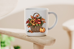 Rustic Pumpkin Flower Basket Clipart Product Image 2