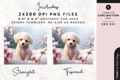 Christmas Snowy Animal Dog Tumbler Wrap PNG Sublimation Product Image 2