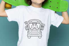 Cute Animal School Bus SVG PNG Product Image 4