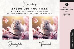 Christmas Snowy Animal Mouse Tumbler Wrap PNG Sublimation Product Image 2