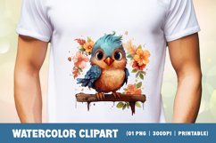 Cute baby bird watercolor clipart sublimation Product Image 2