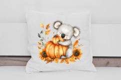 Koala Hugging Pumpkin Clipart Product Image 2