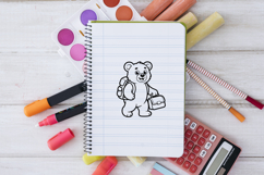 Cute School Teddy Bear SVG PNG Product Image 2