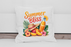 Summer Bliss Tropical Hat and Fruits Clipart Product Image 2