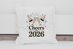 Cheers to 2026 Sparkler Celebration Clipart Product Image 2