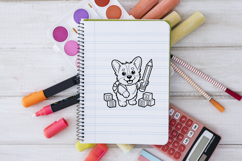 Cute School Corgi Student SVG PNG Product Image 2
