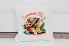 Summer Bliss Hat and Juice Tropical Clipart Product Image 2
