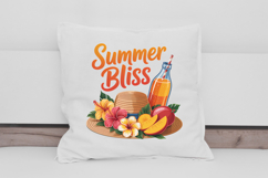 Summer Bliss Juice Bottle and Flowers Clipart Product Image 2