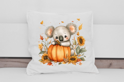 Koala with Pumpkin Clipart Product Image 2