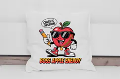 Boss Apple Energy Cartoon Clipart for School PNG Product Image 2