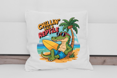Chillin’ Like a Reptile Cartoon Alligator Clipart Product Image 2