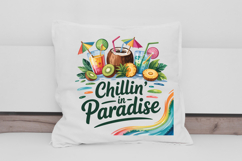 Chillin’ in Paradise Tropical Drink Clipart Product Image 2