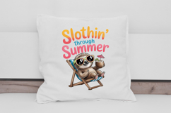 Slothin&#039; Through Summer Beach Chair Clipart Product Image 2
