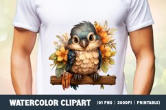 Cute baby bird watercolor clipart sublimation Product Image 2