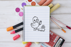 Cute School Duck Student SVG PNG Product Image 2
