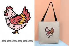 Chicken Colored SVG &amp; Clipart Product Image 2