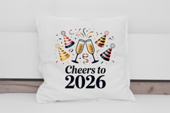 Cheers to 2026 Party Celebration Clipart Product Image 2