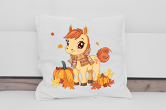 Cute Pony Autumn Clipart Product Image 2