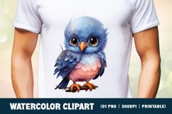 Watercolor Cute Bird Clipart Sublimation Product Image 2