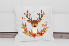 Cozy Autumn deer with Scarf Clipart Product Image 2