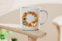 Rustic Pumpkin Autumn Wreath Clipart Product Image 2