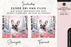 Christmas Snowy Animal Dog Tumbler Wrap PNG Sublimation Product Image 2