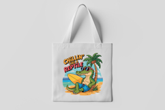 Chillin’ Like a Reptile Cartoon Alligator Clipart Product Image 3
