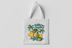 Chillin’ Like a Reptile Surf Cartoon Clipart Product Image 3