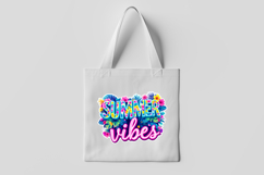 Summer Vibes Neon Tropical Flower Clipart PNG Product Image 3