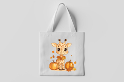 Giraffe with Autumn Flowers Clipart Product Image 3