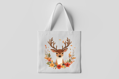 Cozy Autumn deer with Scarf Clipart Product Image 3