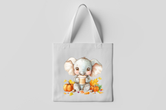 Baby Giraffe with Pumpkins Clipart Product Image 3