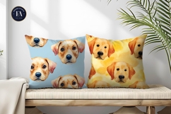 Dog Face Emoji Watercolor Seamless Cute Digital Paper Product Image 2