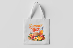 Summer Bliss Juice Bottle and Flowers Clipart Product Image 3