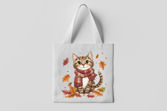 Playful Autumn Cat Pumpkin Clipart Product Image 3