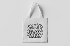 Class of 2026 Outline Graduation Clipart Product Image 3
