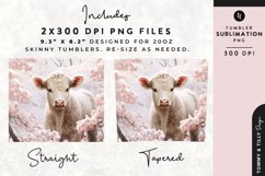 Christmas Animal Cow Tumbler Wrap PNG Sublimation | 20oz Product Image 2