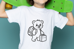 Cute School Teddy Bear SVG PNG Product Image 3