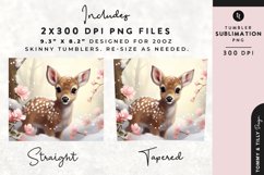 Christmas Snowy Animal Deer Tumbler Wrap PNG Sublimation Product Image 2