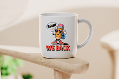 Bruh We Back Funny Pencil Back to School Clipart PNG Product Image 4