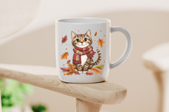 Playful Autumn Cat Pumpkin Clipart Product Image 4